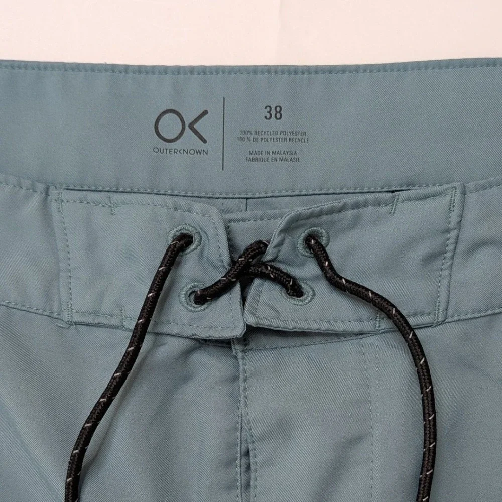 Outerknown Apex Board Shorts Men's 38‎ Blue Gray Kelly Slater Swim Trunks 8.5